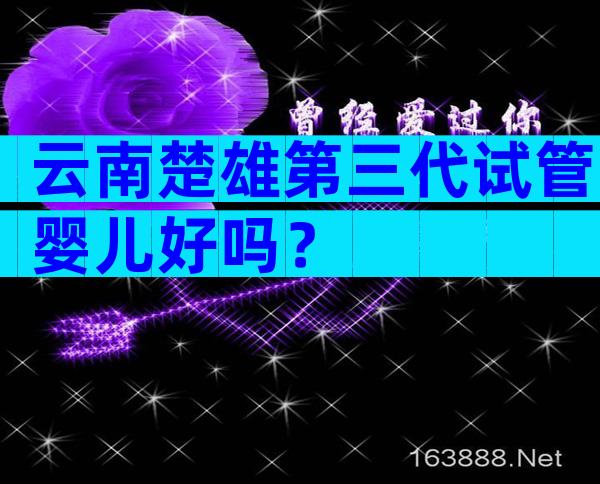 云南楚雄第三代试管婴儿好吗？