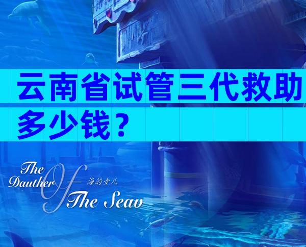 云南省试管三代救助多少钱？