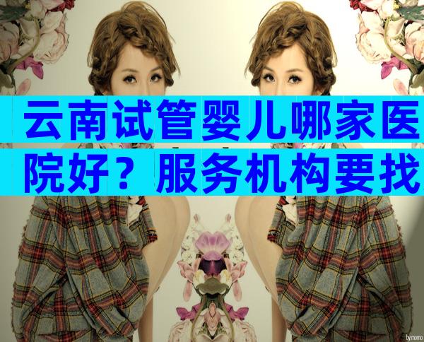 云南试管婴儿哪家医院好？服务机构要找好