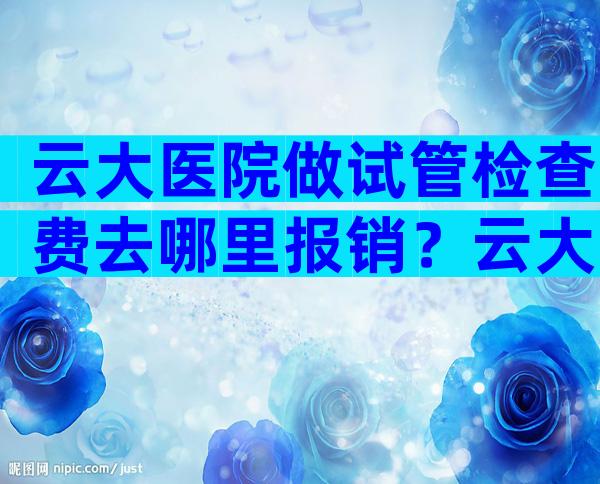 云大医院做试管检查费去哪里报销？云大医院做试管要多少钱？