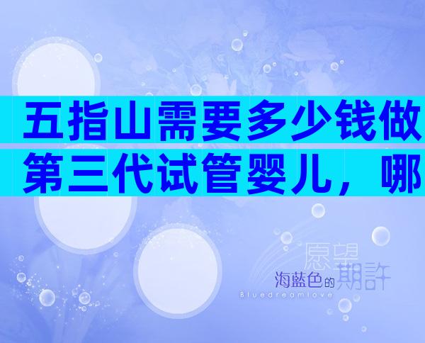 五指山需要多少钱做第三代试管婴儿，哪些医院好？