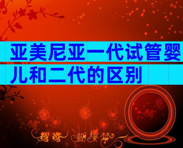 亚美尼亚一代试管婴儿和二代的区别