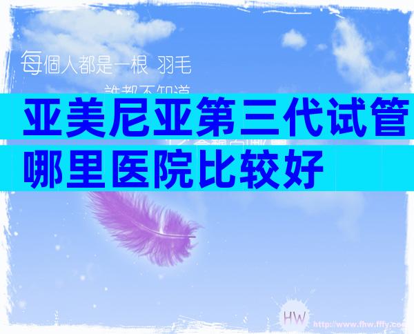 亚美尼亚第三代试管哪里医院比较好
