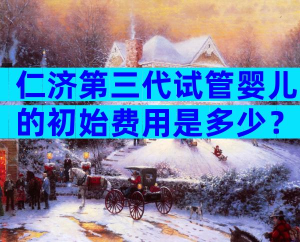 仁济第三代试管婴儿的初始费用是多少？