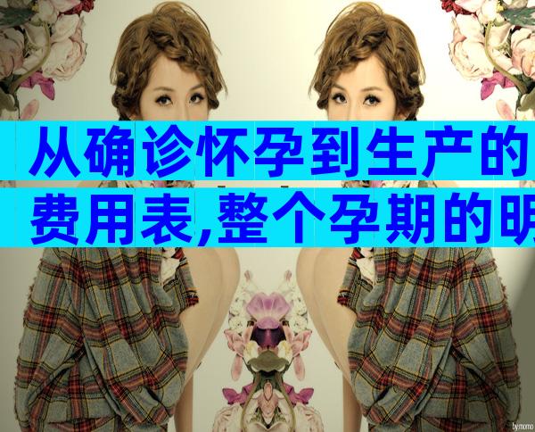 从确诊怀孕到生产的费用表,整个孕期的明细支出都在这