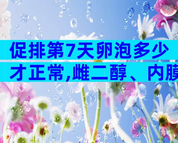 促排第7天卵泡多少才正常,雌二醇、内膜数值大有讲究