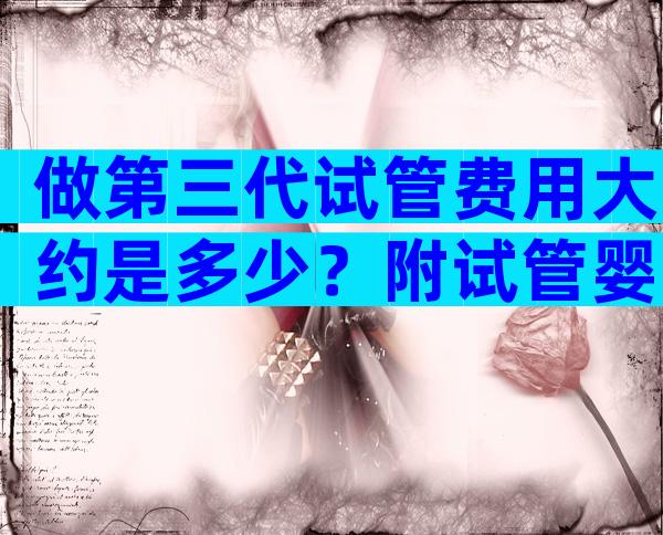 做第三代试管费用大约是多少？附试管婴儿详细价格解读