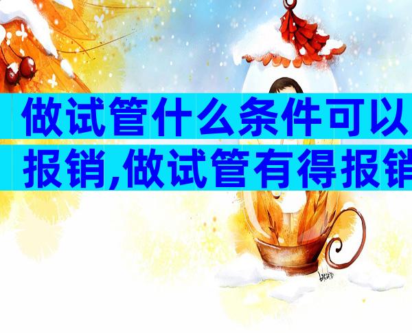 做试管什么条件可以报销,做试管有得报销吗