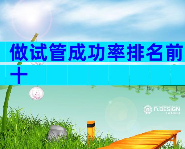 做试管成功率排名前十