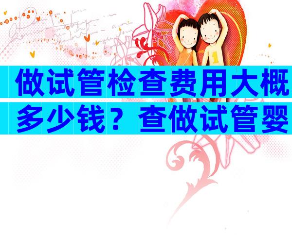 做试管检查费用大概多少钱？查做试管婴儿手术要多少费用？
