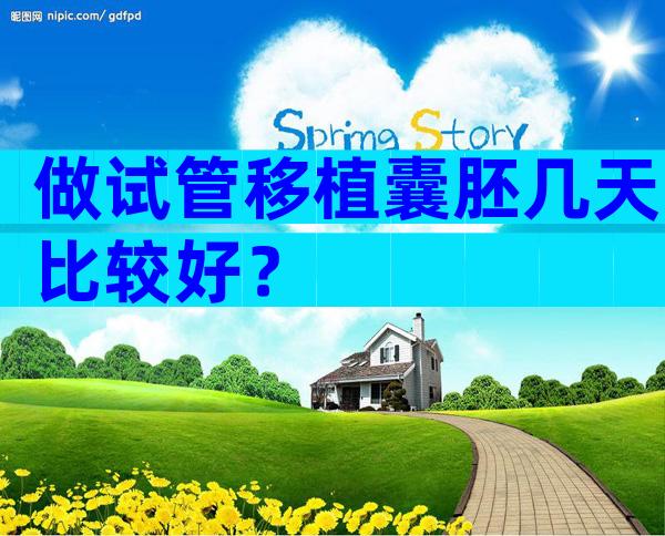 做试管移植囊胚几天比较好？