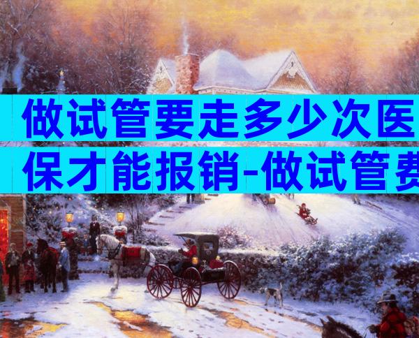 做试管要走多少次医保才能报销-做试管费用能报销一部分吗