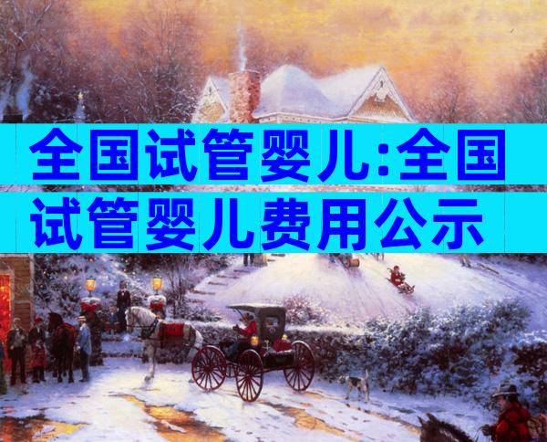 全国试管婴儿:全国试管婴儿费用公示