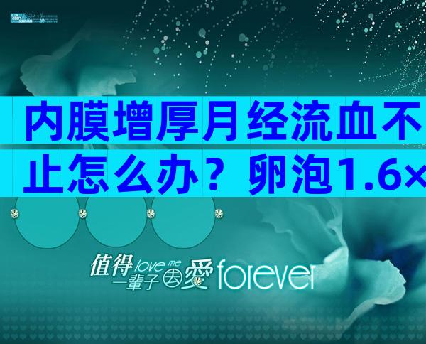 内膜增厚月经流血不止怎么办？卵泡1.6×1.0内膜0.8什么时候排卵？