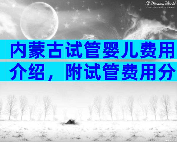 内蒙古试管婴儿费用介绍，附试管费用分享