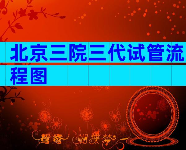 北京三院三代试管流程图