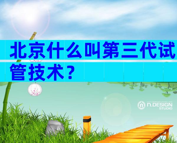 北京什么叫第三代试管技术？