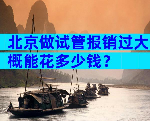 北京做试管报销过大概能花多少钱？