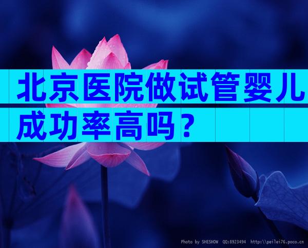 北京医院做试管婴儿成功率高吗？