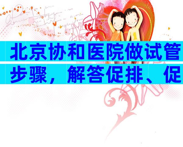 北京协和医院做试管步骤，解答促排、促排卵相关疑问。