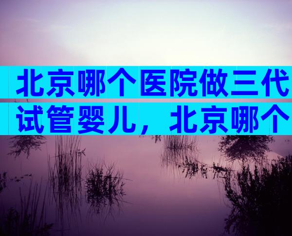 北京哪个医院做三代试管婴儿，北京哪个医院做三代试管婴儿比较好