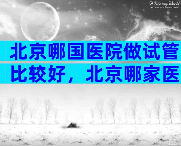 北京哪国医院做试管比较好，北京哪家医院做试管婴儿技术好