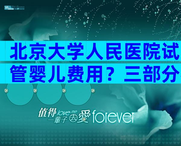 北京大学人民医院试管婴儿费用？三部分花销少不了