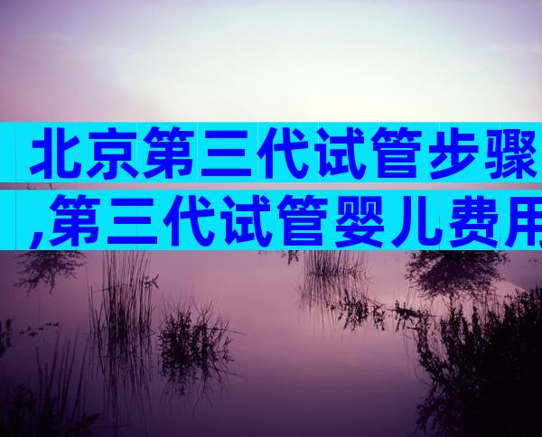 北京第三代试管步骤,第三代试管婴儿费用明细表
