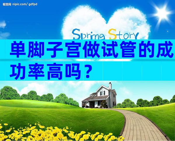 单脚子宫做试管的成功率高吗？