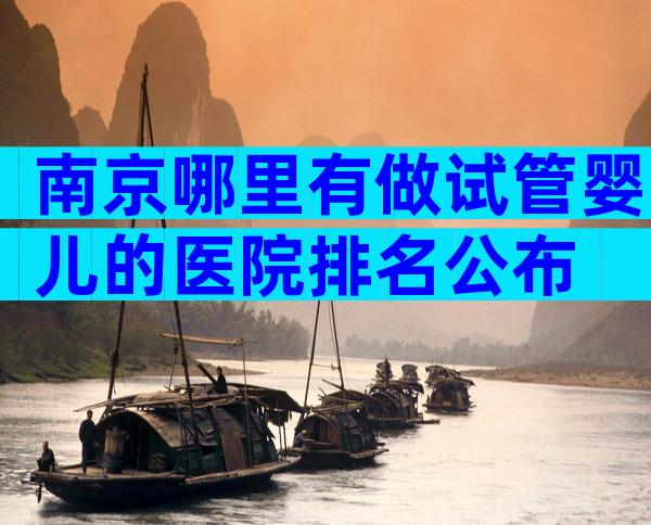 南京哪里有做试管婴儿的医院排名公布