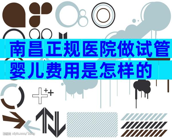 南昌正规医院做试管婴儿费用是怎样的