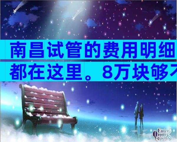 南昌试管的费用明细都在这里。8万块够不够？