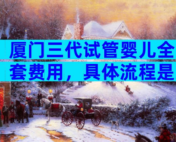 厦门三代试管婴儿全套费用，具体流程是怎样的？