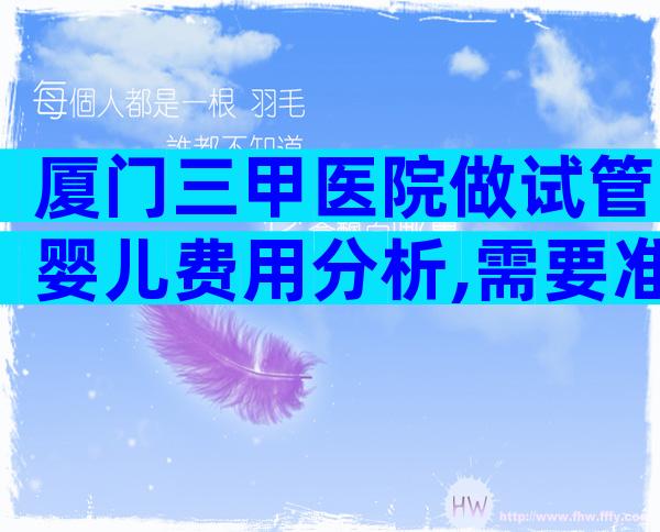 厦门三甲医院做试管婴儿费用分析,需要准备多少钱合适