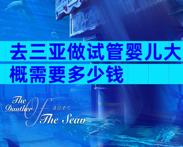 去三亚做试管婴儿大概需要多少钱