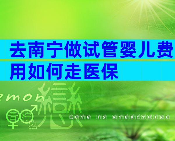 去南宁做试管婴儿费用如何走医保