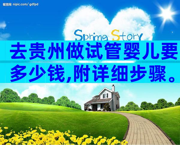 去贵州做试管婴儿要多少钱,附详细步骤。
