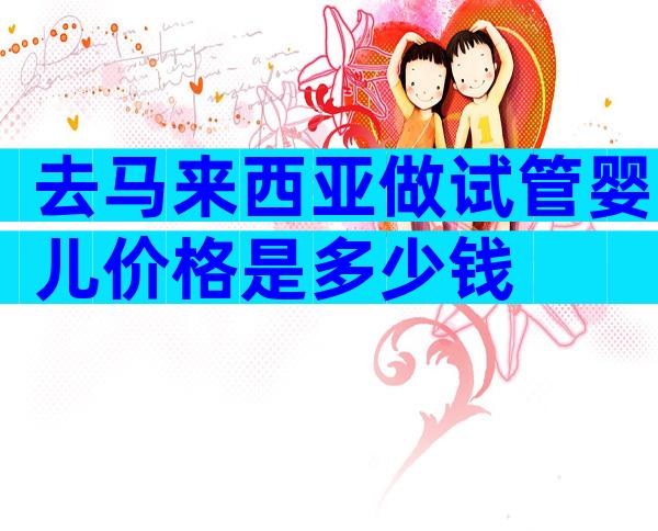 去马来西亚做试管婴儿价格是多少钱