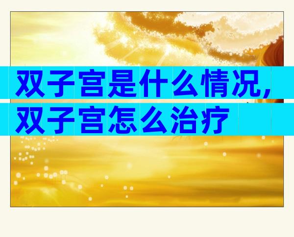双子宫是什么情况,双子宫怎么治疗