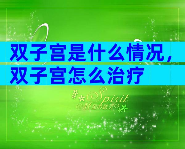 双子宫是什么情况，双子宫怎么治疗
