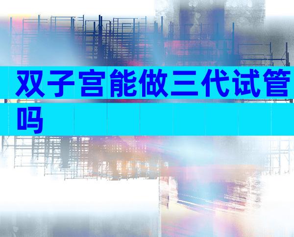 双子宫能做三代试管吗