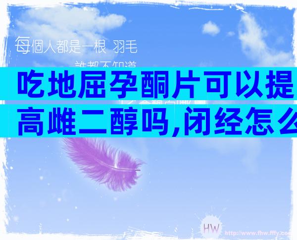 吃地屈孕酮片可以提高雌二醇吗,闭经怎么吃补佳乐和地屈孕酮片