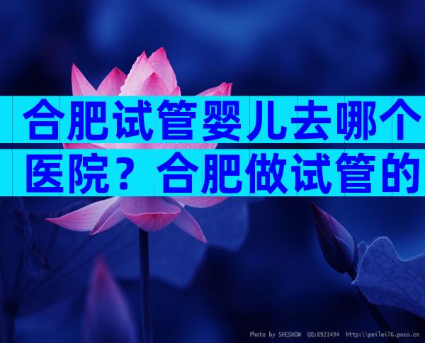 合肥试管婴儿去哪个医院？合肥做试管的医院