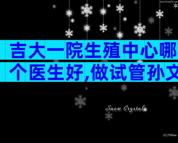 吉大一院生殖中心哪个医生好,做试管孙文涛和杨玉兰哪个好。