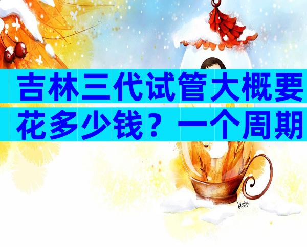 吉林三代试管大概要花多少钱？一个周期费用6万够吗？