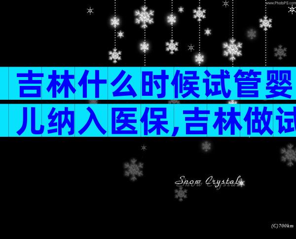 吉林什么时候试管婴儿纳入医保,吉林做试管婴儿成功率高吗