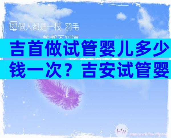 吉首做试管婴儿多少钱一次？吉安试管婴儿多少钱？