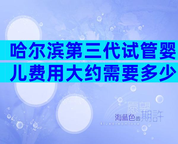 哈尔滨第三代试管婴儿费用大约需要多少？