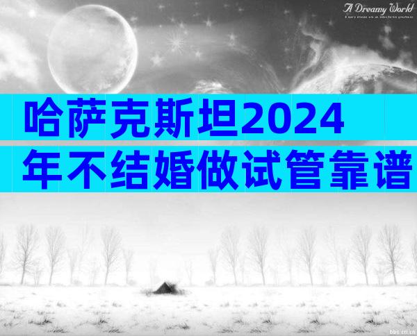 哈萨克斯坦2024年不结婚做试管靠谱吗？
