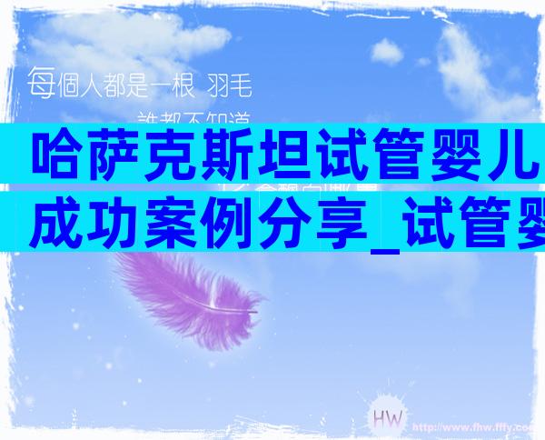 哈萨克斯坦试管婴儿成功案例分享_试管婴儿成功案例